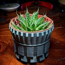 maya style pot home poly 3d design art green plants 3d print model - Mito3D