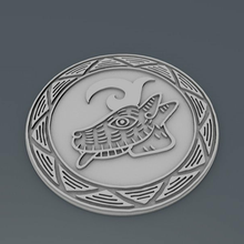 mayan deer- easy print deer maya coins_badges 3d print model - Mito3D