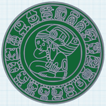 maya disque art décor inca aztèque symbole glyphe 3d print model - Mito3D