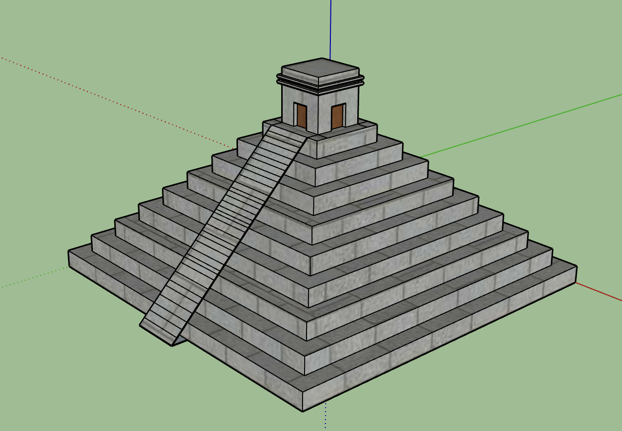 mayan pyramid 3D print model - Mito3D