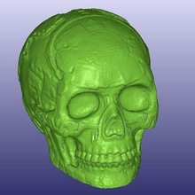 mayan skull 3d scan hollow art digitizer makerbotdigitizer scans replicas 3d print model - Mito3D