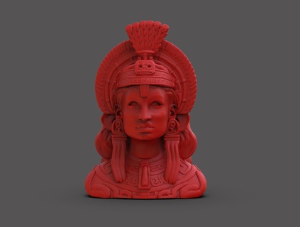 mayan woman sculpture 3d print model - Mito3D