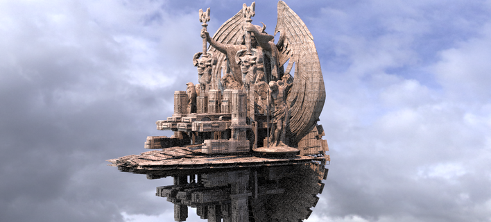 maya sciamano ek corazzata città complesso kitbash scifi pacco collezione architettura navicella spaziale grattacielo edificio futuristico cyberpunk esterno militare costruttore kit sci fi architettonico 3d print model - Mito3D