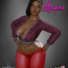 Mayara g8f daz Studio Charakter Genesis 8 Mulatte Ebenholz Morphe Mädchen weiblich 3d print model - Mito3D