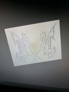 violencia logo plato Black metal Noruega 3d print model - Mito3D