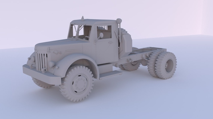 maz 501 châssis 1 72 camion 3d print model - Mito3D