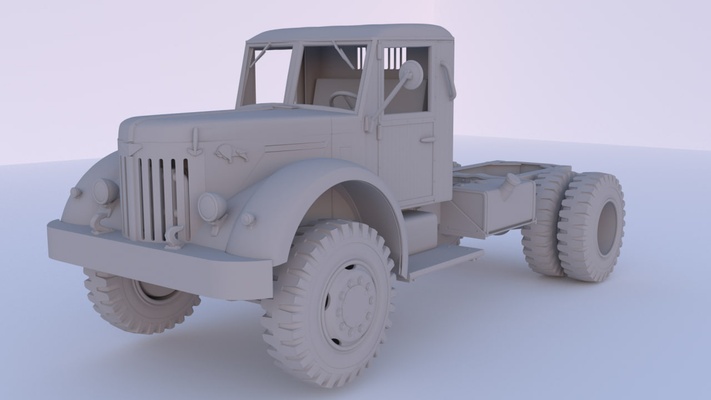 maz 205 hölzern kabine chassis 1 72 spiel lkw 3d print model - Mito3D