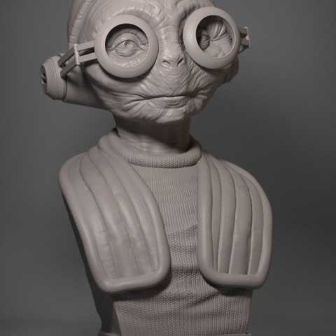maz kanata art starwar force awakens fatasy sci-fi monster character 3D print model - Mito3D