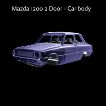 Mazda 1200 2 Tür Wagen Körper r100 rotierend Modell Kit rc Slot 1300 jdm 1000 3d print model - Mito3D