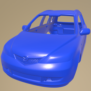 Mazda 2 2003 yazdırılabilir araba vücut oyun 1 10 yuva hobi ölçülü Tamiya rc miniz tarayıcı Kyosho eksenel traxxas mikro 24 3d print model - Mito3D