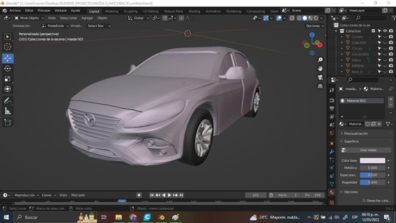 Mazda 3 hatchback oyuncaklar Sanat oyuncak arabalar klasik 3d print model - Mito3D
