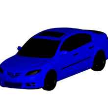Mazda 3 Limousine 3d print model - Mito3D