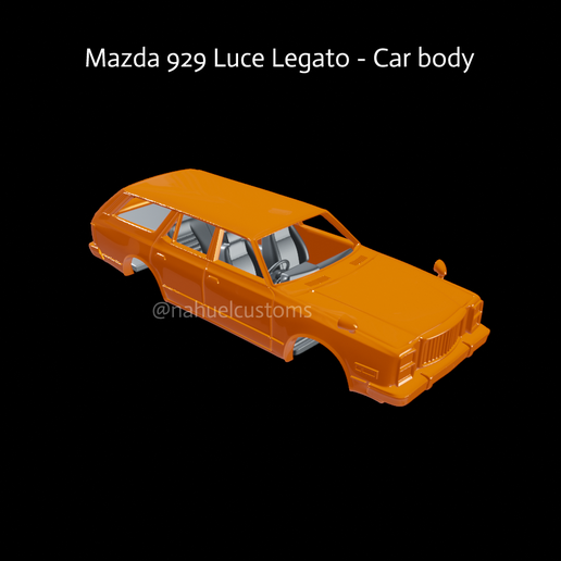 Mazda 929 luce limite estação vagão carro corpo rotativo modelo kit rc fenda jdm quente rodas 3D print model - Mito3D