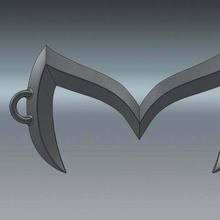 mazda batman emblème clé chaîne automobile 3d print model - Mito3D