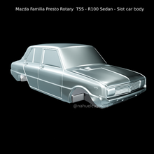 mazda familia presto rotary tss - r100 sedan slot car body jdm model kit rc 1200 1300 family 3d print model - Mito3D