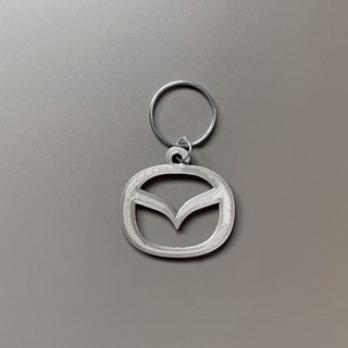 mazda keychain cars rally volkswagen audio brand mercedes skoda bmw automobile vehicle key rings speed silver gray vag group volskwagen 3d print model - Mito3D
