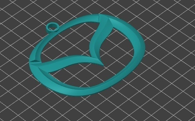 mazda logo llave anillo llavero 3d print model - Mito3D