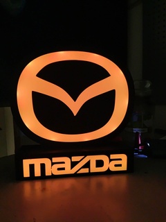 Mazda logotipo luminária Mazda rx7 mx5 miata mx 5 rx8 rx6 conduziu ender3 cr10 3d print model - Mito3D