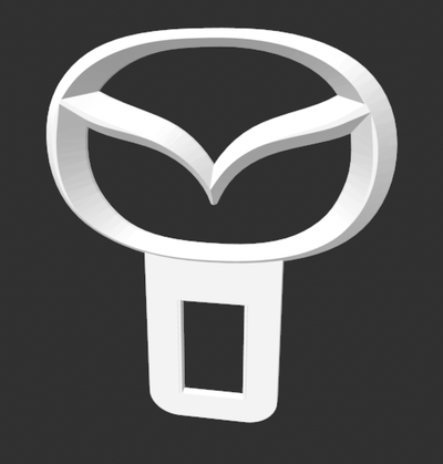 mazda logo ceinture sécurité insérer outils miata voiture énervant 3d print model - Mito3D