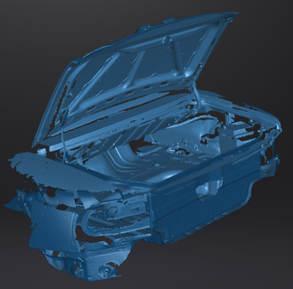 mazda miata mx-5 na mk1 - boot trunk interior 3d scan 3d print model - Mito3D