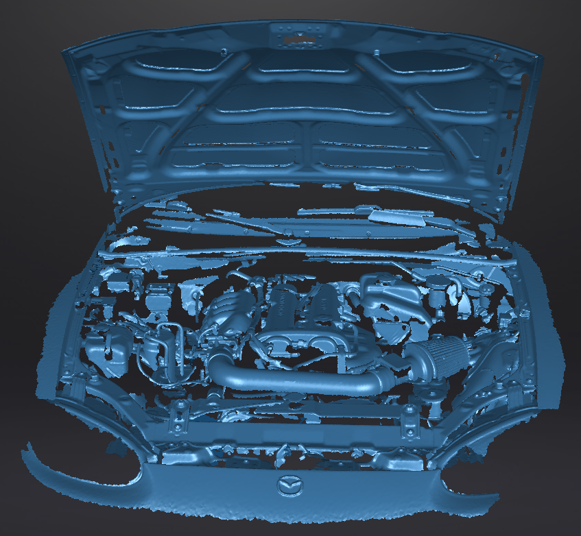 mazda miata mx-5 nb mk2 - engine compartment hood 3d scan mx5 nbfl mk25 encopa intake suspension 3D print model - Mito3D