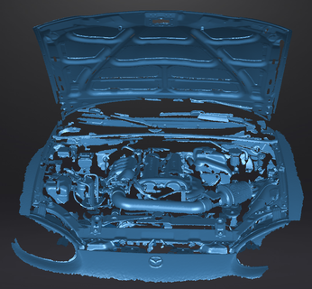 Mazda miata mx 5 nb mk2 motor compartimento capuz 3d Varredura mx5 nbfl mk25 encópa ingestão suspensão 3d print model - Mito3D