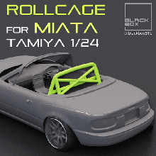 Mazda miata gaiola protecção Tamiya 1 24 kit modelo revele aoshima hotwheels caixa preta corpo largo esquema corrida deriva mx5 mazada Mazdaspeed jdm 3d print model - Mito3D