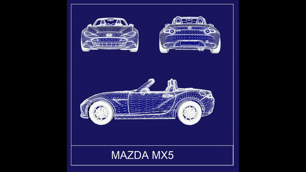 mazda mx5 mx 5 coche vehiculo convertible turismo stlfinder yeggi gracias 3D print model - Mito3D