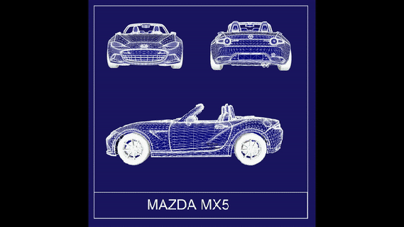 mazda mx5 mx 5 coche vehiculo convertible turismo stlfinder yeggi gracias 3d print model - Mito3D