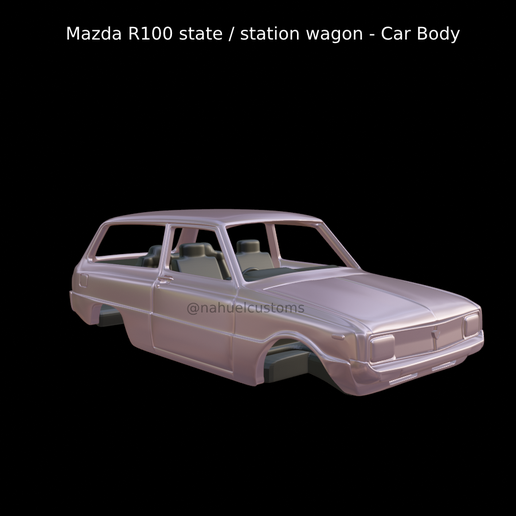 mazda r100 stazione carro macchina corpo rotante modello kit rc fessura 1200 1300 jdm famiglia 3D print model - Mito3D