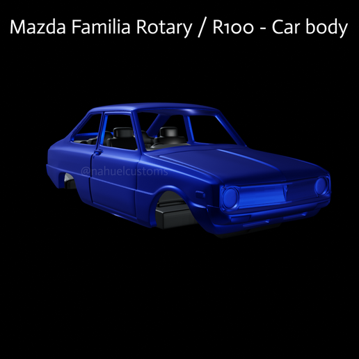mazda rotante famiglia r100 macchina corpo coupé modello kit rc fessura 1200 1300 jdm 3D print model - Mito3D