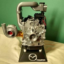 mazda rx7 wankel remix engine makerrx model stand rotary 13brew 13b-rew 3d print model - Mito3D
