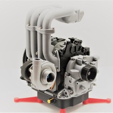 çalışma modeli 13b mazda rx7 wankel rotary motor-rew gadget 13b-rew 13brew döner motor 3d print model - Mito3D