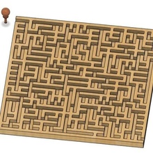 maze - game child puzzle logic mind reflection spirit 3d print model - Mito3D