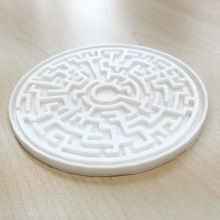 maze coaster home drink gadget game houseware appliance glass office household desk holder cup 3d print model - Mito3D