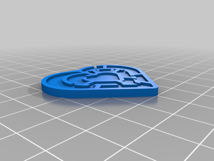 Labirinto coração gerador personalizado moda 3d print model - Mito3D