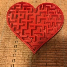 maze heart game art toy 3d print model - Mito3D