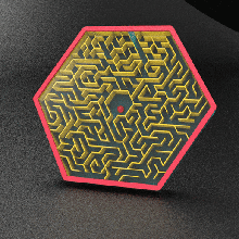 maze hex laverinto 10 set game puzzles labyrinth easy art color easyprint cool toy ball puzzle skill 3d print model - Mito3D
