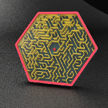 maze hex laverinto 5 game puzzles labyrinth easy art color easyprint cool toy ball puzzle skill 3d print model - Mito3D