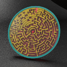 labirinto lavinto 10 gioco puzzle facile arte colore easyprint freddo giocattolo palla abilità 3d print model - Mito3D