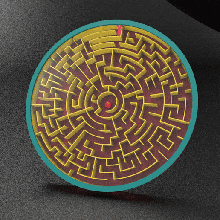 labirinto lavinto 9 gioco puzzle facile arte colore easyprint freddo giocattolo palla abilità 3d print model - Mito3D