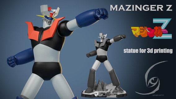 Mazinger statue 3d impression art Mazinger 3d impression 3d print model - Mito3D