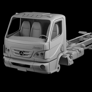 mb 1016 zuzugreifen verschiedene LKW Mercedes Benz Transport Stand Chassis Innerhalb Luft Aufnahme 3d print model - Mito3D