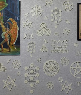 mbolos magicos magic symbols thelema sybol sigil sigilo tree life cabala zodiac pentagram triple godness triskel 3d print model - Mito3D