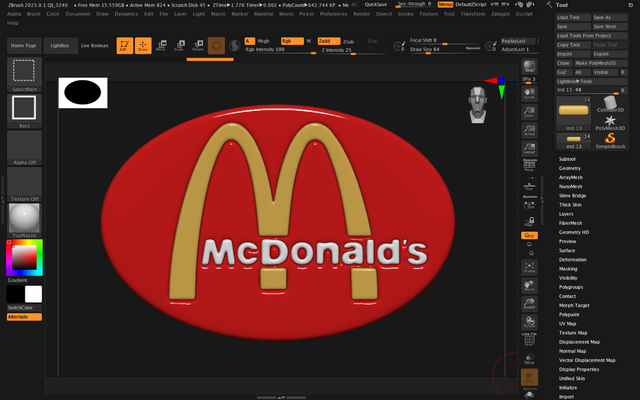 mc donalds cartello arte logo hamburger patatine fritte pollo hamburger 3d print model - Mito3D