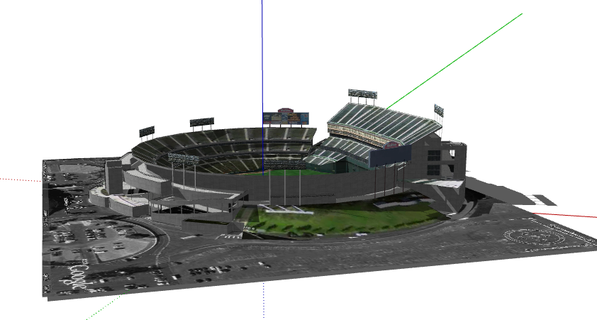 mcafee Colosseo Oakland Atletica 3d print model - Mito3D