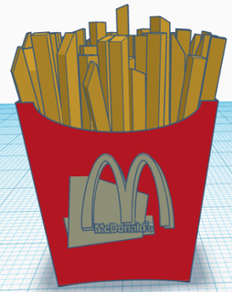 mcDonalds français frites mcdo aliments 3d print model - Mito3D