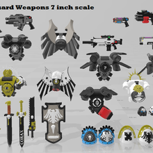 mcfarlane 7 inch custom raven guard gear weapons space marine warhammer 3d print model - Mito3D