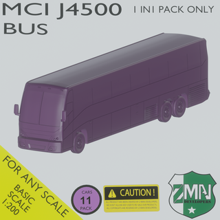 mci j45000 autobus v1 j4500 sla fdm 1 200 transport véhicule voiture résine 3d print model - Mito3D
