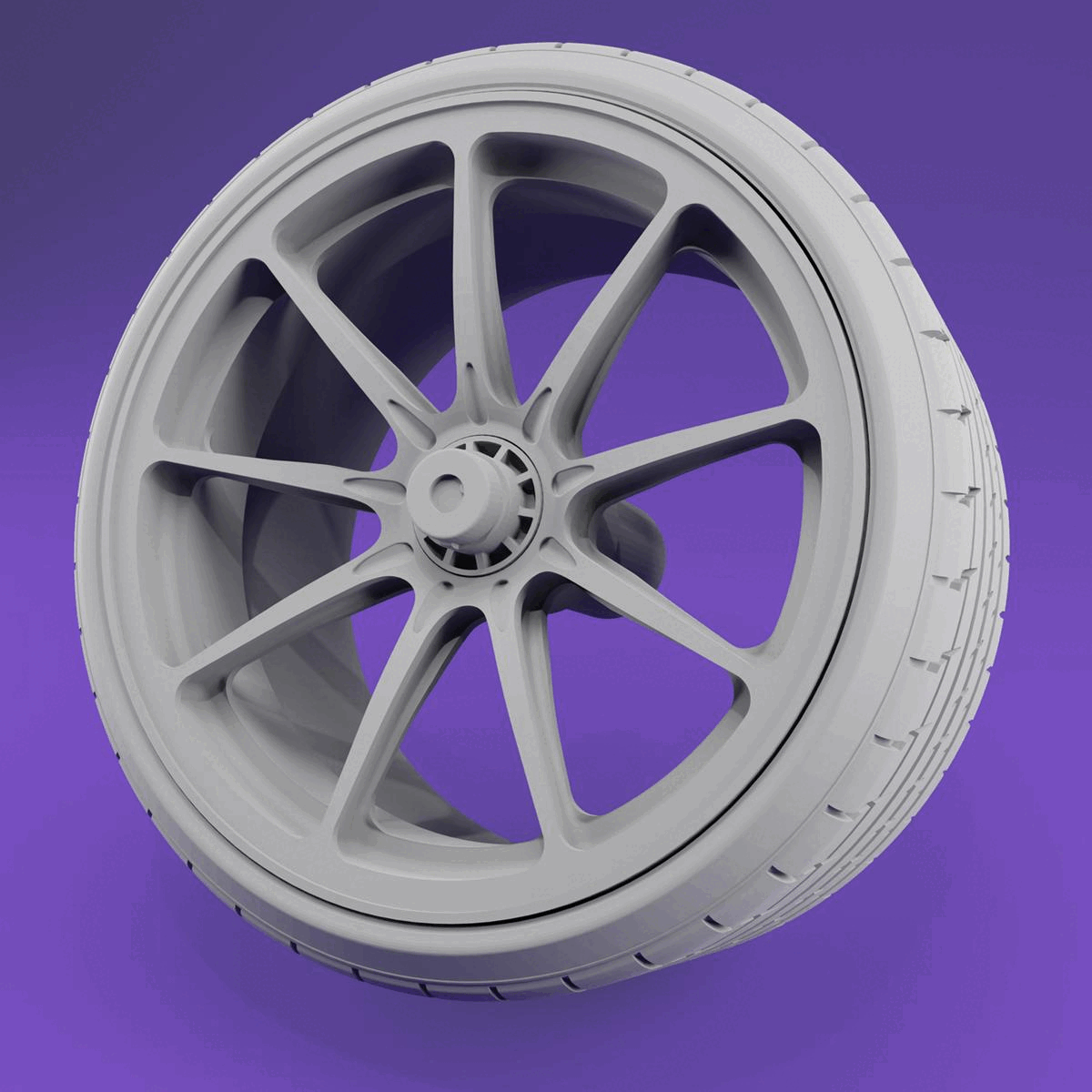 McLaren p1 gtr estilo escala modelo rueda conjunto llantas neumático 3d impresión resina borde coche vehiculo imprimible 1 24 alfa carreras 3D print model - Mito3D